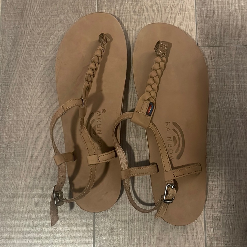 Rainbow XL size 8.5-9.5 dark brown sandals